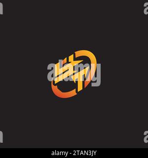 TY combination letter unique initials logo esport for gaming team, youtube, twitch Stock Vector