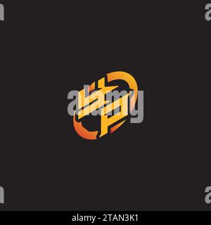 PY combination letter unique initials logo esport for gaming team, youtube, twitch Stock Vector