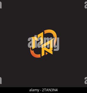 RM combination letter unique initials logo esport for gaming team, youtube, twitch Stock Vector