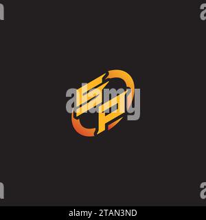 PS combination letter unique initials logo esport for gaming team, youtube, twitch Stock Vector