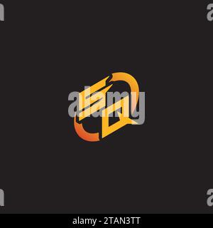 QS combination letter unique initials logo esport for gaming team, youtube, twitch Stock Vector