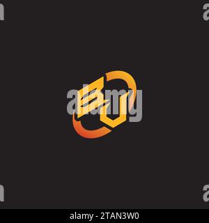 VB combination letter unique initials logo esport for gaming team, youtube, twitch Stock Vector