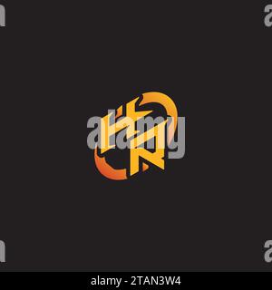 RH combination letter unique initials logo esport for gaming team, youtube, twitch Stock Vector