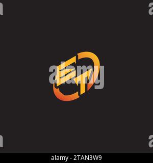 TE combination letter unique initials logo esport for gaming team, youtube, twitch Stock Vector