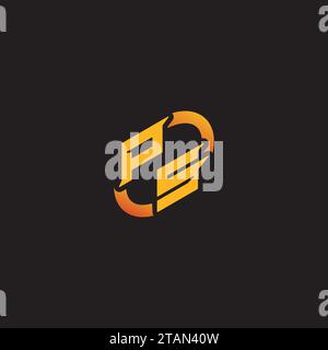 SP combination letter unique initials logo esport for gaming team, youtube, twitch Stock Vector