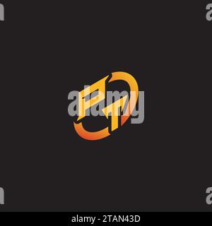 TP combination letter unique initials logo esport for gaming team, youtube, twitch Stock Vector
