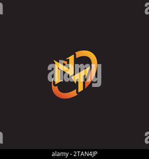 TN combination letter unique initials logo esport for gaming team, youtube, twitch Stock Vector
