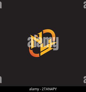 YN combination letter unique initials logo esport for gaming team, youtube, twitch Stock Vector