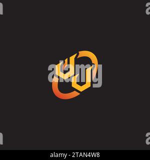 VV combination letter unique initials logo esport for gaming team, youtube, twitch Stock Vector