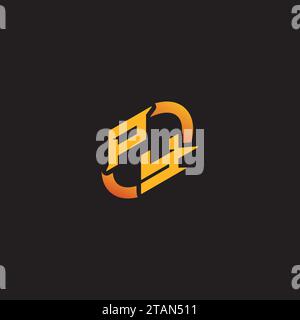 YP combination letter unique initials logo esport for gaming team, youtube, twitch Stock Vector