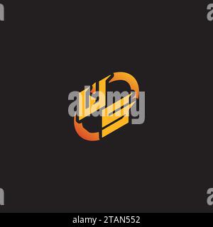 SW combination letter unique initials logo esport for gaming team, youtube, twitch Stock Vector