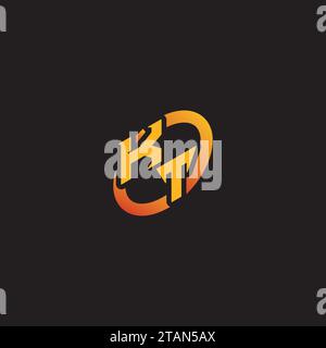 TK combination letter unique initials logo esport for gaming team, youtube, twitch Stock Vector