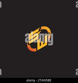WS combination letter unique initials logo esport for gaming team, youtube, twitch Stock Vector