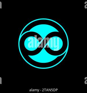 Logo design graphic concept creative abstract premium vector unique stock infinity loop illustration negative space. Related to loop circle illusion Stock Vector