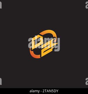 ZD combination letter unique initials logo esport for gaming team, youtube, twitch Stock Vector