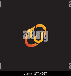 VT combination letter unique initials logo esport for gaming team, youtube, twitch Stock Vector