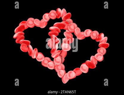 Red blood cells, illustration Stock Photo