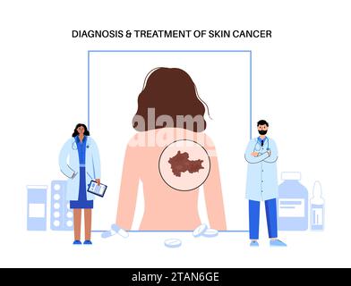 Skin cancer treatment, conceptual illustration Stock Photo