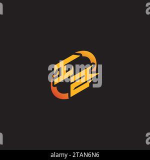 ZI combination letter unique initials logo esport for gaming team, youtube, twitch Stock Vector