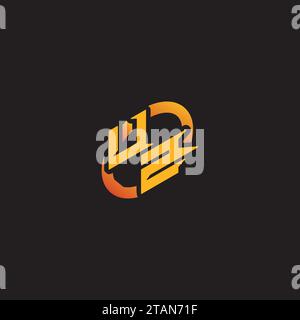 ZU combination letter unique initials logo esport for gaming team, youtube, twitch Stock Vector