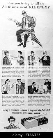 1947 Kleenex ad Stock Photo