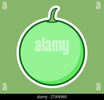 Melon fruit stickers, suitable for sticker printing.Melon fruit stickers, suitable for sticker printing. Stock Vector