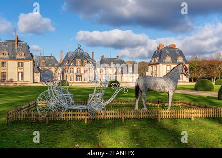 Chateau de Breteuil in the Chevreuse Valley - France Stock Photo