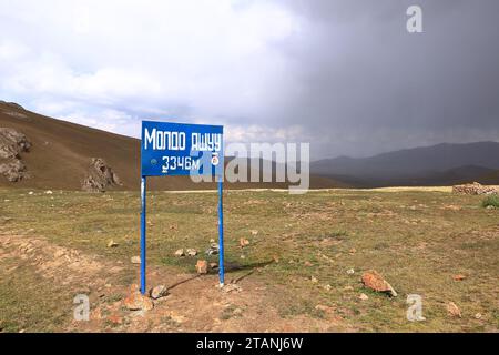 the Moldo-Ashuu pass, district of Songkol Region in western Kyrgyzstan Stock Photo