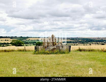 The Rollright Stones, megalithic stone monuments on the Oxfordshire/ Warwickshire border. Stock Photo