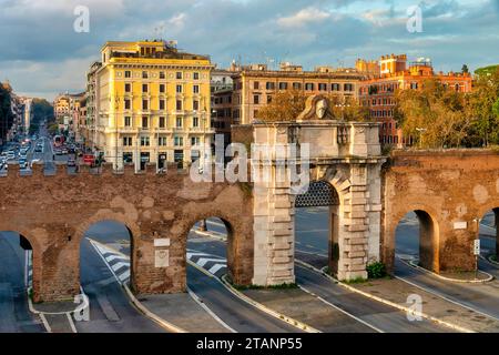 Aerial view of Porta San Giovanni, Rome, Italy Stock Photo
