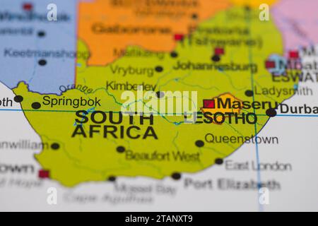 map political cartography colors close-up borders country location bokeh muasto print geography contour world bright, illuminated, close-up, close up, Stock Photo