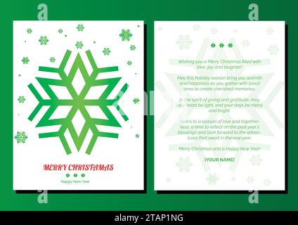 Merry Christmas and Happy New Year background, greeting card, poster holiday cover. Xmas template with typography and season wish in modern minimalist Stock Vector