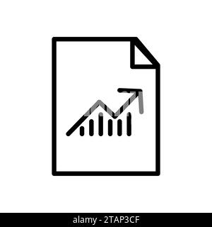 Vector line icon graph in the report shows a steady increase in sales over the past year. Audit report identified several areas for improvement in acc Stock Vector