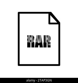Vector line icon files elements were organized in a folder on the web page. Flat and isolated buttons on the paper. File type label on the image indic Stock Vector