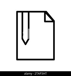 Simple documents Related Vector Line Icons. Contains such Icons as Contract, Passport, Blank Pages with ribbon business. Editable Stroke Stock Vector