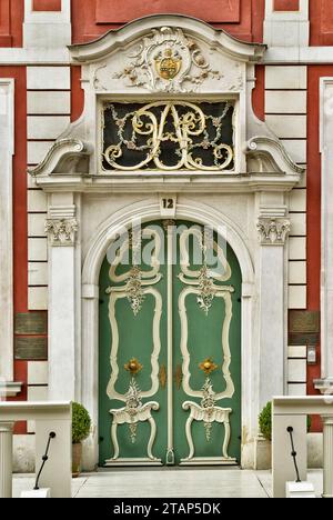 Portal at Uphagen House on Długa (Long Street) in Gdańsk, Pomorskie, Poland Stock Photo