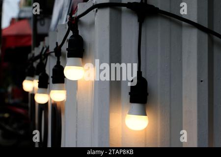 light bulb on white background Decorate the storefront Stock Photo