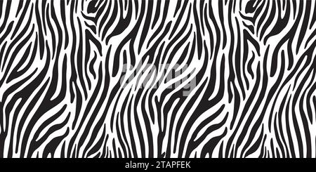 Vector illustration of seamless zebra pattern Stock Vector