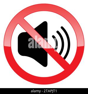 Sound Icon - Sound Off Icon Vector Design Flat Style Symbol, Mute Button Speaker Isolated On light Background Stock Vector