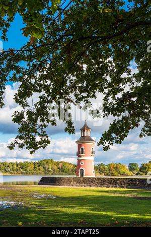 Lighthouse Near Moritzburg Castle In Saxony. Stock Photo
