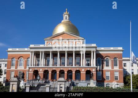 The Massachusetts State House, is the state capitol and seat of government for the Commonwealth of Massachusetts. located in the Beacon Hill neighborh Stock Photo