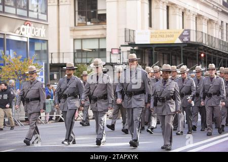New State police marching in a parade Stock Photo - Alamy