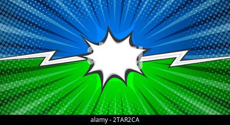 Versus with background in flat comic style design with halftones, lightning. Vector illustration Stock Vector