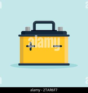 Car Battery icon. Accumulator battery energy power and electricity accumulator battery. Battery accumulator car auto parts electrical supply power Stock Vector