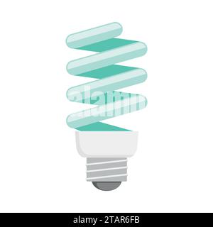 Energy saving Light Bulb Icon. Flat style. Vector Illustration Stock Vector