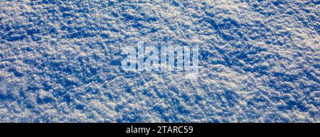 Snow cover with ice crystals on a snow-covered meadow, Upper Austria, Austria Stock Photo