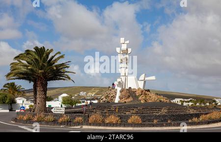 Sculpture Monumento al Campesino by the artist Cesar Manrique, monument to fertility, farmers' monument, Mozaga, Lanzarote, Canary Islands, Canary Stock Photo