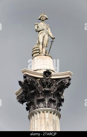 Nelson's Column, memorial to Admiral Horatio Nelson, London, London region, England, Great Britain Stock Photo