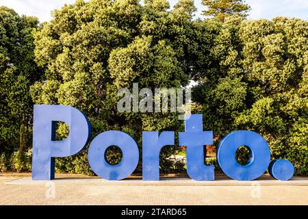 Great view of Porto or Oporto the second largest city in Portugal, the capital of the Porto District, and one of the Iberian Peninsula's major urban Stock Photo