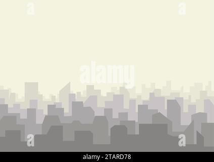 City skyline urban landscape. Cityscape silhouette in flat style. Stock Vector